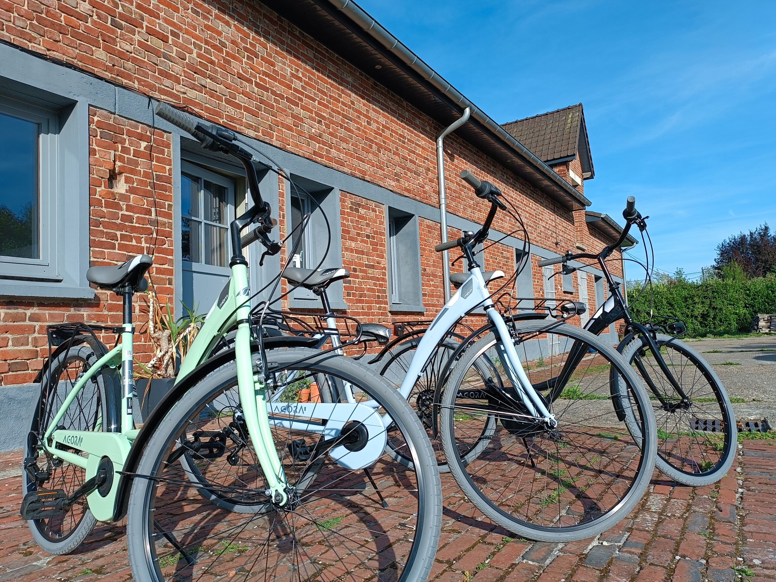 Vélos hollandais disponibles à la location au Bloemstraete